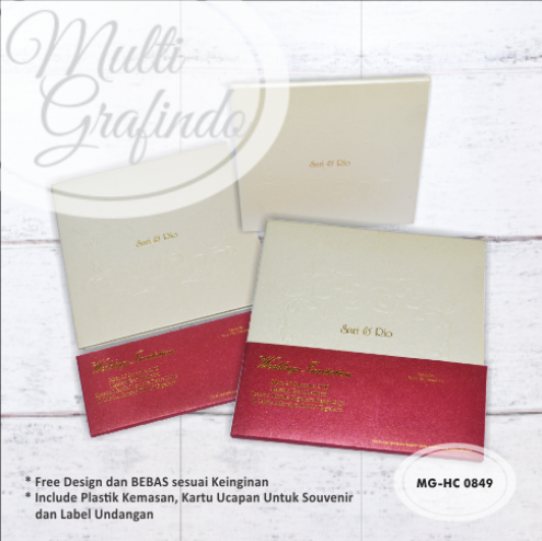 Cetak Undangan Hardcover Full Color 16x16 cm